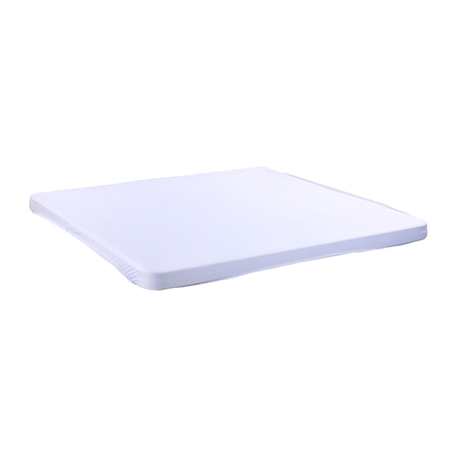 Square Table Cover Stretchable Elastic Tablecloth for Dinner Party End Table WhiteHome & Garden|Kitchen, Dining & Bar|Linens & Textiles|Tablecloths-image-25