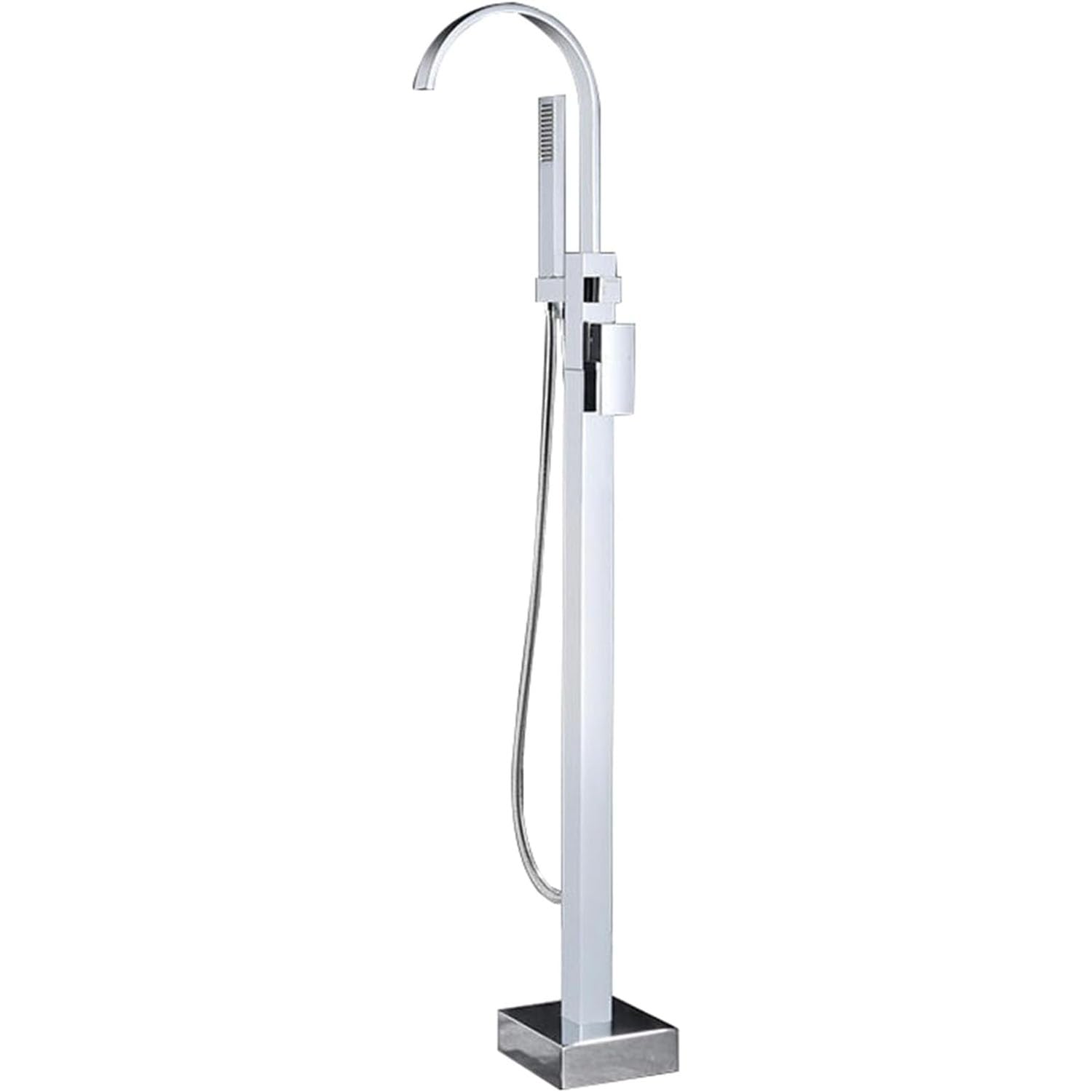 KUNYOS Bathtub Faucet Waterfall Faucet For Freestanding Bathtub Single Lever Faucet Shower Standing Faucet Tub Faucet Waterfall 360° Swivel
