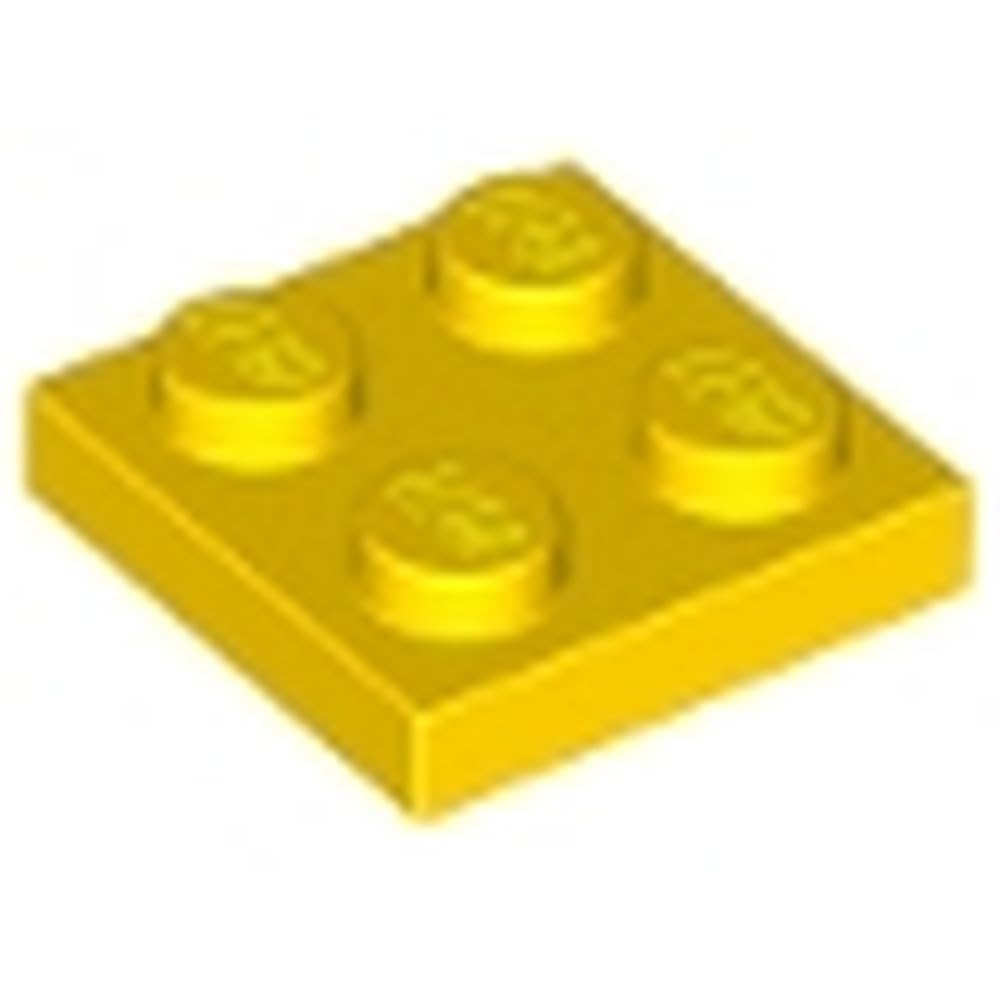 LEGO Building Plate, 2 x 2 Studs - Choose Your Colour (Part 3022) (Yellow, 10, count) — image 1