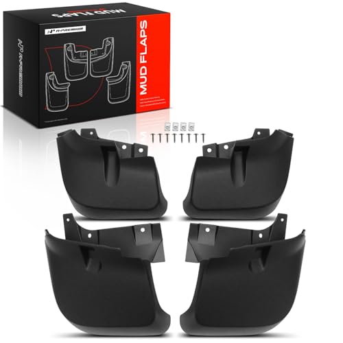 Image of A-Premium Mud Flaps Compatible with Mitsubishi | for Mitsubishi L200 2015-2018, No Drilling Required Mud Guards with Hardware Accessories, Set of 4 Front and Rear