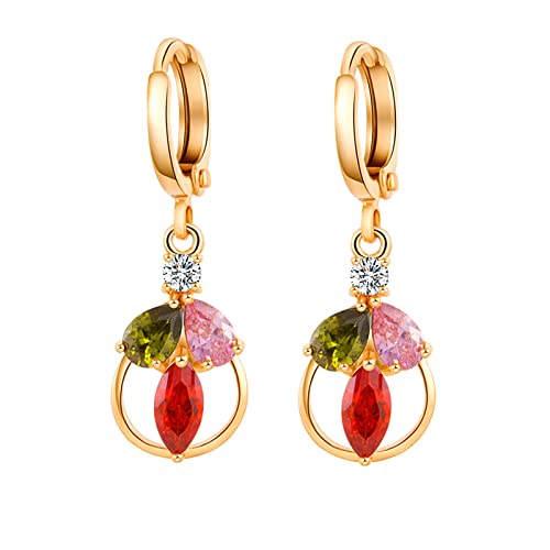 Boucles d'oreilles en Or pour Femmes un Cadeau Précieux en Cercle Creux