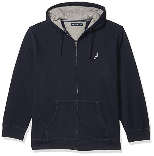 Nautica Men's Anchor Fleece Full-Zip Hoodie, True Navy, Large