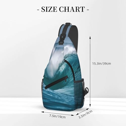 Sling Bag para Hombre y Mujer Bolsa de Pecho Negra miniatura 2