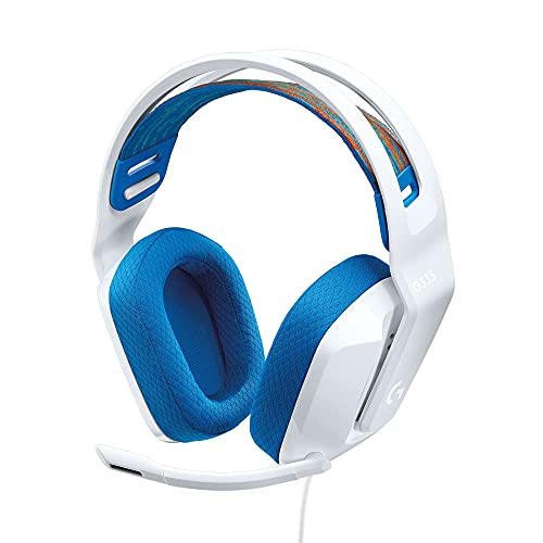 Amazon.co.jp: ゲーミングヘッドセット G335 ホワイト 有線