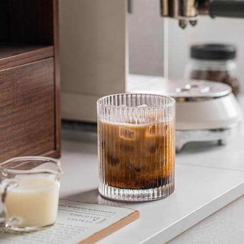 Image of bellemax 250ML Premium Juice Glasses Drinking Glasses,Highball Lead-Free Glasses,Tumblers for Water,Juice,Beer,Cocktail and Mixed Drinks - Transparent (Set of 6)