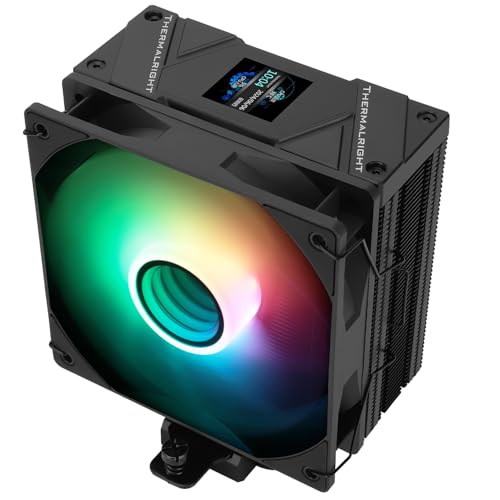 Thermalright AS120 Vision ARGB Negro, enfriador de procesador con pantalla de 1,54 pulgadas, 240 x 240, para AM4/AM5 y LGA1700/1851