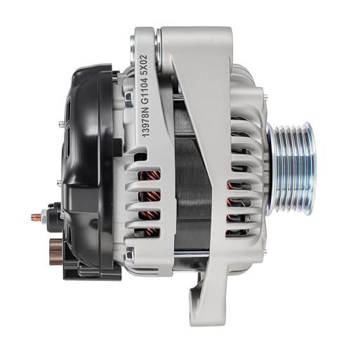 Image of KAX New Alternator Fit for Ford Lincoln: 2003-2006 Thunderbird, Lincoln LS 3.9L (with 55mm OD Pulley) 140Amp 1042103201 1042104150 1042103202 3W4T10300AG 3W4Z10346AA 3W4T10300AH 4W4T10300AA | Fits 2003-2005 Ford Thunderbird V8 3.9L, Replacement OE 6W4Z10346AA, 4W4Z10346AA, 6W4T10300AA, 1042103201