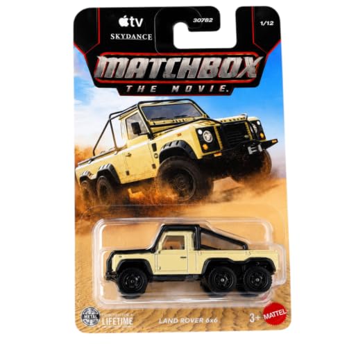 Image of Matchbox The Movie 1:64 Scale Land Rover 6x6 for 3 Years & Above 1 /12 (Brown)