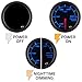GlowShift Tinted 7 Color 260F Automatic Transmission Temp Gauge Kit - Includes 1/8-27 NPT Electronic Sensor & Wiring - Multi-Color Display - Black Dial - Smoked Lens - for Car & Truck - 2-1/16