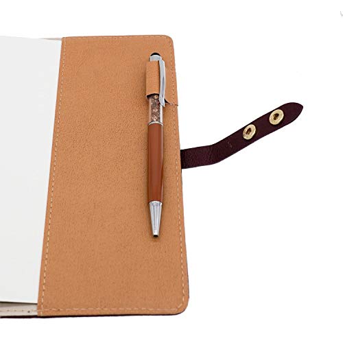 Carnet A5 ligné avec stylo ensemble de notes couverture rigide similicuir - 5