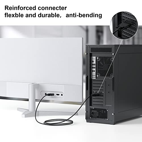 DVI to DVI Cable 6 Feet, UVOOI DVI Dual Link Cable Male to Male DIV-D 24+1 Cable Support 1080P@60Hz for Gaming, DVD, Laptops, HDTV and Projector and More(1.8M, Black)