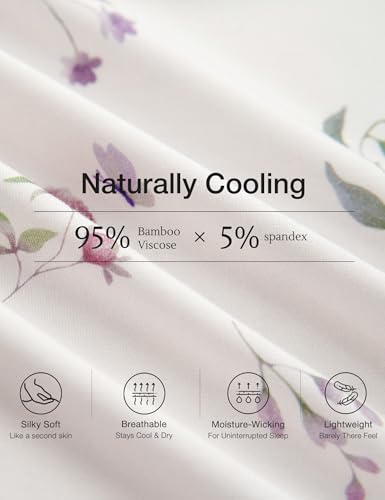 Image of GYS Cooling Bamboo Viscose Nightgowns for Women, Lightweight Sleeveless V Neck Sleep Shirt for Hot Sleepers, Soft Night dress