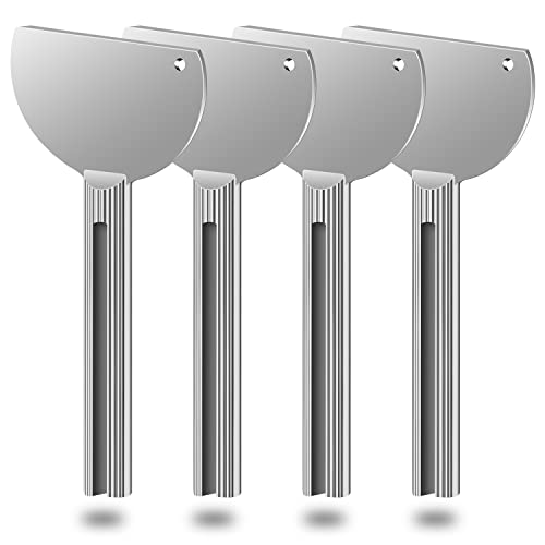 Image of 4PCS Tube Key,Tube Key Squeezer,Tube Roller Key,Tube Squeezer Toothpaste Squeezer Metal Tube Presser Tube Roller Tube Wringer Keys Dispenser Roller (Silver)
