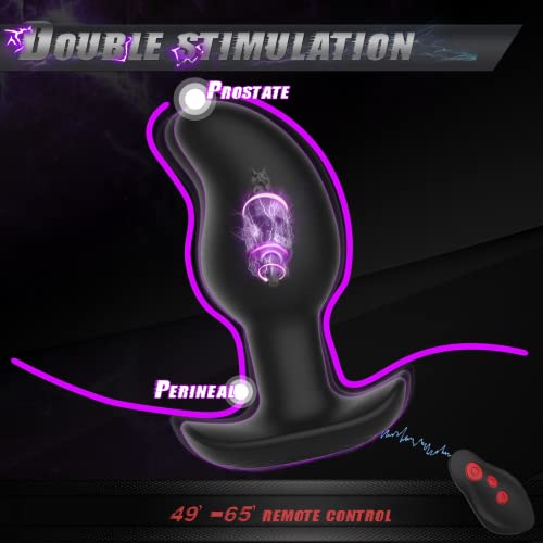 Electric Shock Anal Vibrator Prostate Stimulator, Leyuto 8 Vibration Modes Electric Stimulation Butt Plug Vibrating Anal Plug Vibrator Anus G Spot Sex Toy For Men, Women #TOP3