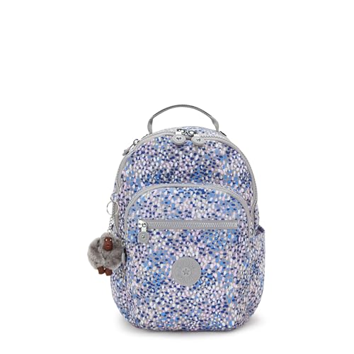 Kipling Mochila feminina Seoul S, Fluxo manchado, 10''L x 13.75''H x 6.25''D, Kipling Mochila feminina Seoul S