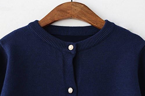 SMILING PINKER Little Girls Crewneck Cardigan Button Solid Uniform Sweaters 4 41uMLdEwofL. AC