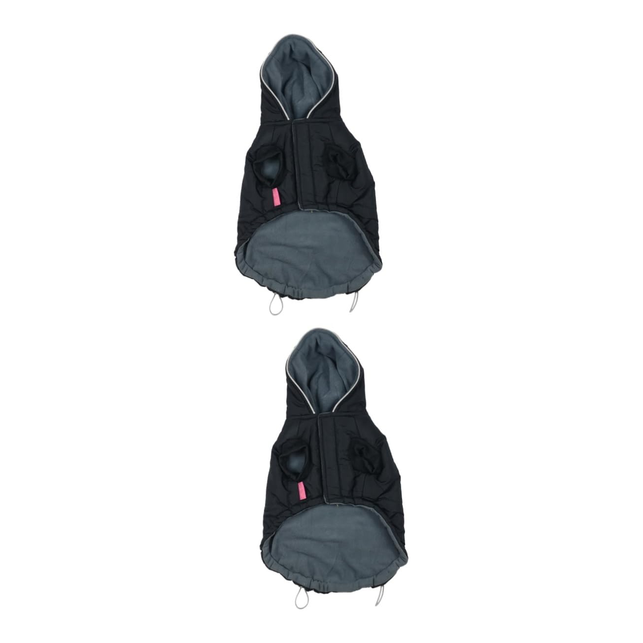 INOOMP 2pièces Gilet Coton Réfléchissant pour Chien Veste Chaude Et Confortable Vêtements Hiver pour Animaux De Compagnie Modèle Noir