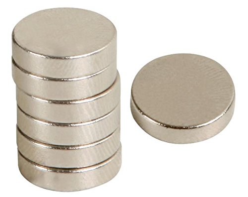 Imanes potentes de disco de 12x3 mm en pack de 6 unidades para pizarras y manualidades