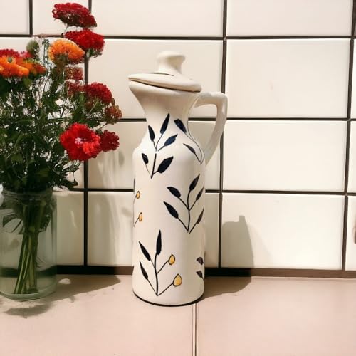 Image of MALAIKAH Ceramic Oil Dispenser Leaf Pack of 4 for Kitchen, Dining, Gifting, Home & Kitchen Decor