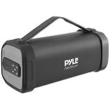 Pyle Wireless Portable Bluetooth Speaker-150 Watt Power Rugged Compact Audio Sound Box Stereo System with Rechargeable Battery, 3.5mm AUX Input Jack, FM Radio, Micro SD and USB Reader-PBMSQG9, Black