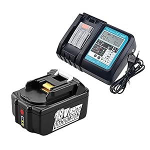 chargeur dc18rc pour makita 18v batterie 5ah bl1850 b l1830 + batterie bl1850b 18v 5000mah compatible pour makita radio dmr100 dmr101 dmr110 194204 5