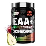 Nutrex Research EAA Hydration | EAAs + BCAAs Powder | Muscle Recovery, Strength, Muscle Building, Endurance | 8G Essential Amino Acids + Electrolytes | Apple Pear 30 Servings