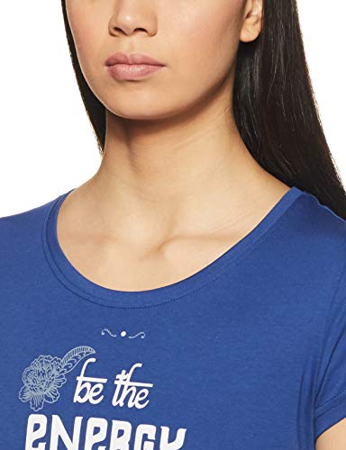 Image of Max Women Printed Cap Sleeves T-Shirt with Pyjamas