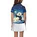 Hwiplsvny Panda Polo Shirts for Girls 9-10 Golf Athletic Shirts Breathable Sportswear Moisture Wicking Short Sleeve Tops for Shopping Birthday Gathering Daily Wear School Uniforms