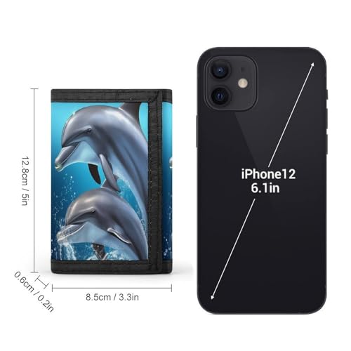 Dolphin Lovers Triple Fold Wallet,Slim Wallet Personalized Engraved Rfid Blocking Wallet for Men And Women2