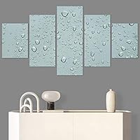 SIGNWIN 5 Panel Canvas Wall Art Modern Art Abstract Closeup Industrial Modern Art Multicolor Patterns for Home Decorations Ready to Hang - 60