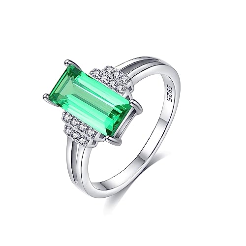 Bague amitié femme argent 925 émeraude simulé bijoux anniversaire