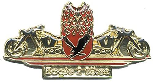 Pack of 6 Eagle & Motorcycle Bike Motorcycle Hat Cap Lapel Pin HP4910