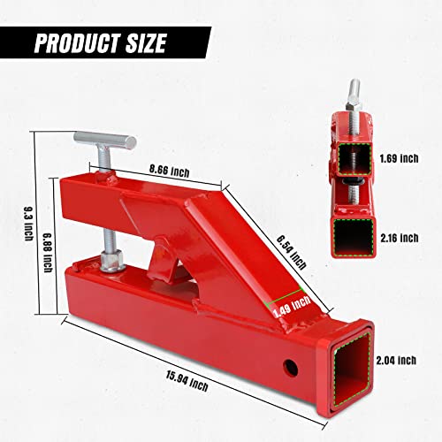 Aiwargod Clamp On Trailer Hitch Receiver Bucket Hitch For Tractor 2" Ball Mount Adapter Compatible With Deere Bobcat Bucket #TOP1