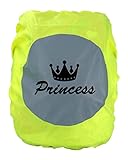 EANAGO Premium Schulranzen/Rucksack Regenschutz/Regenüberzug, ohne Nähte, 𝟭𝟬𝟬% 𝘄𝗮𝘀𝘀𝗲𝗿𝗱𝗶𝗰𝗵𝘁, mit Sicherheits-Reflektionsbild (Princess)
