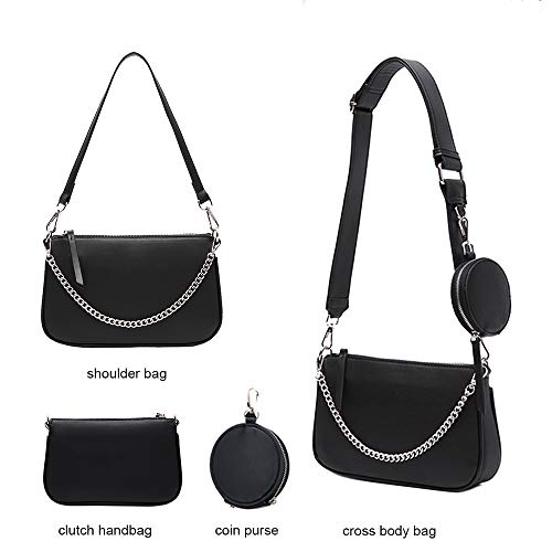 AMHDV Women Multipurpose Crossbody Bags Small Shoulder Bag Fashion 3 in 1 Zip Handbags with Coin Purse3