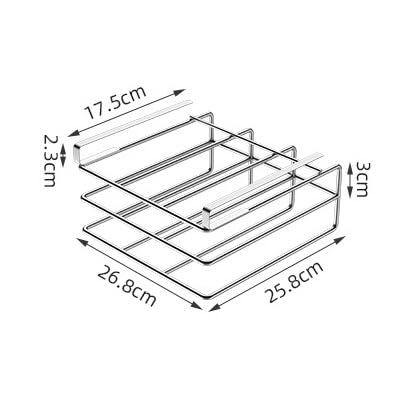 Estante de tabla de cortar colgante de metal resistente para organizar armarios de cocina 2