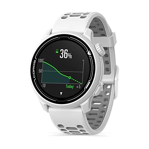 Image of COROS PACE 2 Sport Watch GPS Heart Rate Monitor, 20 Days Long Battery Life, Barometer, Lightweight, Training Plan, Navigation, Sleep Track, Swim, Bike, Run, Strength, Treadmill (White Nylon)