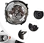 Headlights Assembly for 2015 2016 2017 2018Jeep Renegade Headlight with Bulb Left Driver Side Headlamp Chrome Housing Clear Lens Headlights LH Halogen Head light - Driver Side Headlight Only