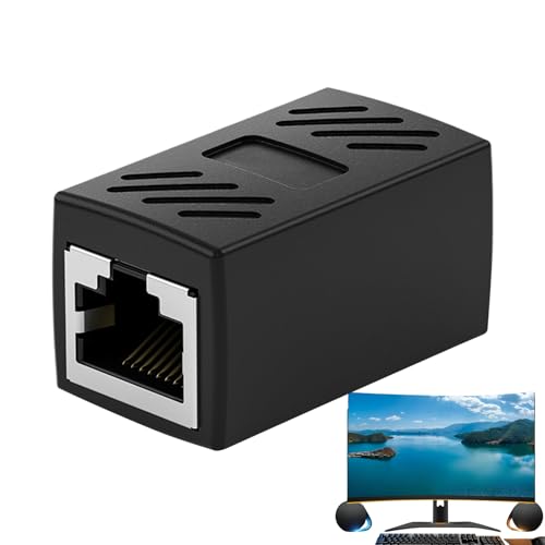 demaxiyad Acoplador de cable de Internet, Adaptador de expansión Ethernet,Acoplamiento Ethernet - Accesorios de red Powerline de larga distancia para monitorear computadoras móviles de juegos