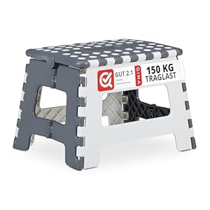 Relaxdays Faltbarer Klapphocker Camping Badhocker 150 kg