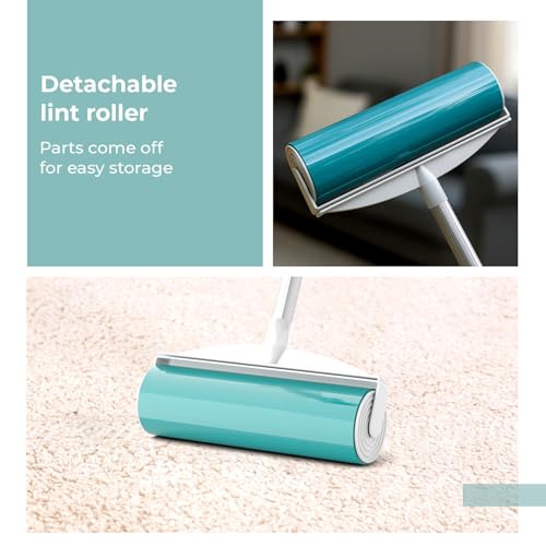 Image of Lifelong Premium Large Adhesive Roller for Hair and Dust Removal | 19cm Wide Washable Sticky Roller with 105cm Iron Handle | High Glue Thickness for Efficient Cleaning on Floors, Carpets & More