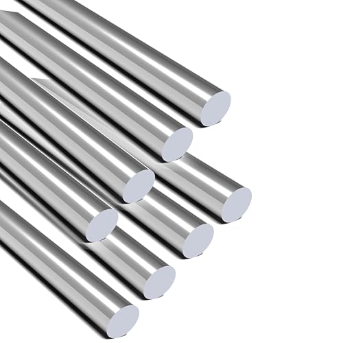 Image of 8pcs 304 Stainless Steel Round Rods 1 /4 inch Dia x 6 inch Length,Metal Solid Shaft Rods (8, 1 /4 x 6)