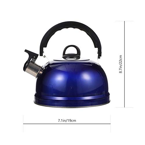 DOITOOL 1. 2L Rvs Whistling Theeketel Kook Water Ketel Klinkende Thee Ketel Fornuis Top Theepot Voor Keuken Thuis Blauw - Image 3