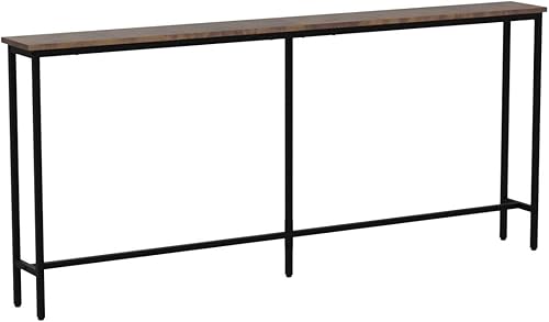 Miniatura 23 de CAPHAUS Mesa de consola estrecha y larga de 71 pulgadas para entrada, mesa de diseño clásico estrecha y larga para sala de estar, mesa de entrada