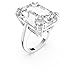 Swarovski Mesmera Ring, Large Clear Crystal with a Rhodium Finish Setting, Size 6, Part of The Mesmera Collection