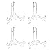 Produktbild Tincogo Klar, Kunststoff Staffeleien oder Ständer/Tellerhalter zur Anzeige der Bilder oder andere Gegenstände bei Hochzeiten, Dekoration zu Hause 12 Zoll (4 Stück) Klar
