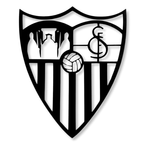 BUYLUX Cuadro Escudo Sevilla Pared Madera - Decoracion Habitacion, Hogar Moderno - Regalos Originales para Hombre, Niño - Cuadros Decoracion Salon Modernos - Poster Futbol (Sevilla)