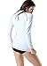TSLA Women's UPF 50+Swim Shirt Rashguard Long Sleeve FSR Series, Coastal Tide Print(fsr24) - Aqua, Small.
