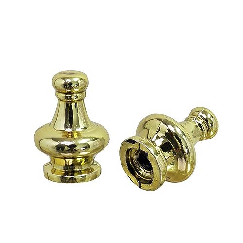 Image of Aspen Creative 24020-02 Lamp Knobs in Brass Plated Finish, 1-1 /4 inch Tall (2 Pack)