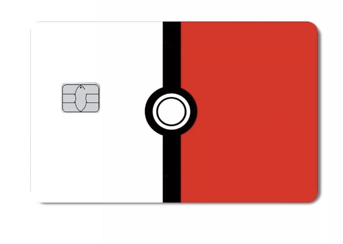Credit Card Sticker with Anime, Label Custom Design Waterproof Self Adhesive Sticker Custom Vinyl Removable, Debit Card skin, Credit Card Skin.Pokémon